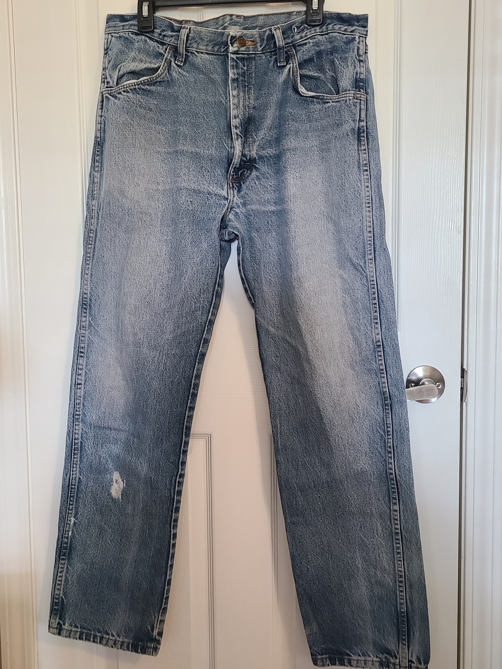 Rustler Men's Light Blue Straight-Leg Jeans